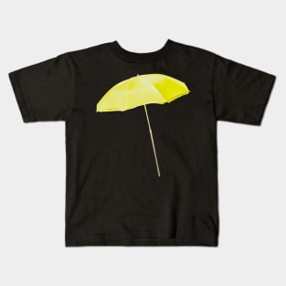 Yellow Beach Umbrella Summer Sticker Kids T-Shirt